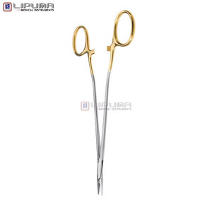 Porte-aiguille chirurgical SAROT en acier inoxydable 10'' (25cm) à mâchoires droites avec verrouillage à cliquet, instruments dentaires manuels - Product Image 4