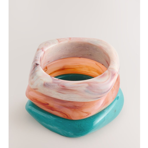 Bracelets ronds en résine faits à la main, bijoux de mode modernes pour femmes, FAIZA CRAFT FC-7188 - Product Image 1