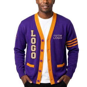 Wholesale Custom Logo OEM & ODM Autumn/Winter <b>Cardigan</b> sweaters v-neck full sleeves for schools/colleges & university - Product Image 2