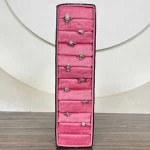 Anneau en cuir repoussé fabriqué à la main présentoir bijoux boîte de rangement support luxe Designer bijoux organisateurs pour magasin et usage domestique - Product Image 4