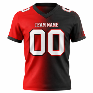 Uniforme Deportivo de Fútbol Americano Personalizado, 100% Poliéster, Transpirable, con Estampado por Transferencia de Calor, Antibacterial, Cuello en V, Manga Corta - Product Image 3