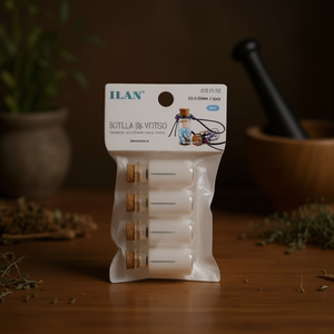 Bottiglia in vetro ILAN 22mm X 40mm 8ml con tappo in sughero per conservazione - Product Image 3