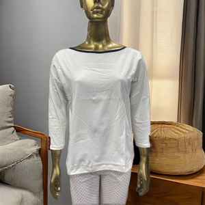 Haute qualité GRS certifié écologique Slim coton organique T-Shirt pour femme personnalisable impression motif bouton broderie rapide - Product Image 1