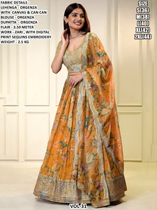 Lehenga Choli Traditionnel Bandhani Pastel Bloom pour Mariage et Fêtes, avec Dupatta Bhandhani Brodé en Orgenza, Séchage Rapide, Protection Solaire - Product Image 5