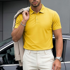 Camisas Polo para Hombre al por Mayor, de Poliéster que Absorbe la Humedad, para Golf, con Logotipo Personalizado, Proveedor de Ropa en EE. UU. - Product Image 2