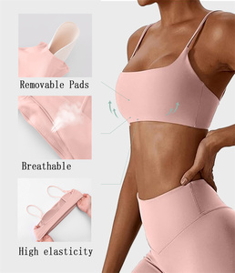 Fitness Wear Sports Bra Lightweight Breathable Seamless High Support Women's Yoga Fitness Sports Bra with Removable Pads - Product Image 1