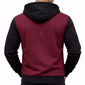 Men's Full <b>Zip</b> Color Block <b>Hoodie</b> Custom Drawstring Design Kangaroo <b>Pocket</b> <b>Hoodie</b> Casual Streetwear Comfortable Fit <b>Hoodie</b> - Product Image 2
