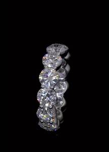 Anillo de Eternidad de Diamantes Cultivados en Laboratorio con Corte Brillante para Mujer |   Anillo de Compromiso de Lujo con Diamantes, Chapado en Oro de 18K, Certificado IGI - Product Image 6
