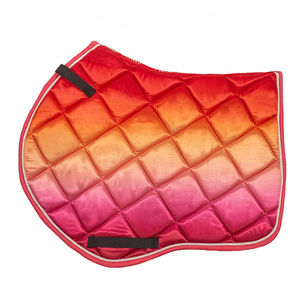 Tapis de selle tout usage avec motif géométrique noir, bleu et or, doublure en polaire pour l'équitation - Product Image 4
