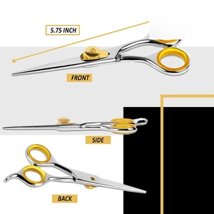 Tijeras Profesionales para Cabello de Acero Inoxidable 6CR13, Punta Afilada, Mango Largo, para Diestros, Reforzadas con Fibra de Vidrio, Duraderas, 28 Dientes - Product Image 4