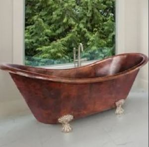 Standing <b>Bath</b> Tub with Claw Foot Design Antique Copper Free-Standing <b>Bath</b> Tub with Claw Foot Design Luxury - Product Image 2