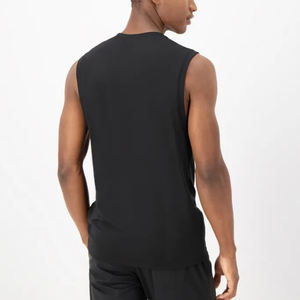 Camiseta sin mangas de punto transpirable para hombre, informal y elegante, de alta calidad y bajo precio, para verano, de poliéster/algodón. - Product Image 3