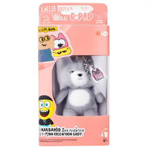 Line Friends Zoa Mini Flush Key <b>Ring</b> G-Dragon Zoa Keyring K-<b>POP</b> Zo&Friends Zoa Plush Mobile Phone Decoration Grey - Product Image 3