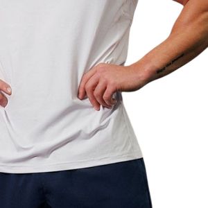 Mens <b>White</b> Graphic Print T Shirt Crew Neck Short Sleeve Athletic Gym Workout Training Casual Sportswear Activewear <b>Tee</b> - Product Image 3