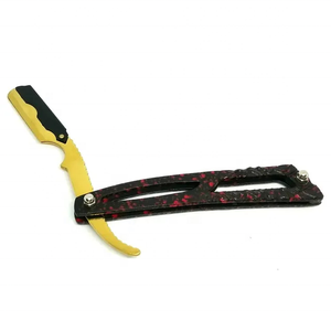 Rasoir de Barbier Professionnel Léger avec Manche Fantaisie, Lames Droites en Acier Inoxydable à Bord Unique, Certifié CE, Vente en Gros - Product Image 2