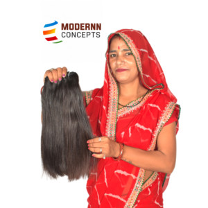 Paquetes de Cabello Humano Indio Remy Virgen Crudo al por Mayor de Primera Calidad, Doble Trama, Color Natural, Liso Sedoso, Doble Extracción - Product Image 6