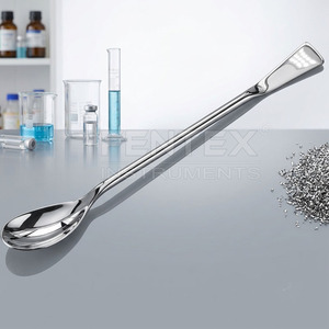 ไม้พายตักสารเคมีแบบสองด้าน ทำจากสแตนเลส 18/8 สำหรับงานห้องปฏิบัติการ - Product Image 4