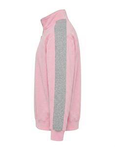 Custom Logo Quarter Zip Hoodie for Men Custom Solid Pink Color <b>Stand</b> Collar Breathable 100% Cotton Fleece Material Men's Sweater - Product Image 3