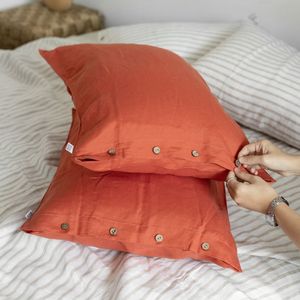 Linen bedding 140TC 4PCS Bedidng Set Solid Color Wrinkle Resistant Yarn Dyed Wholesale bedding For all-Season Home Hotel - Product Image 5