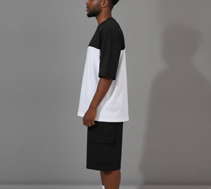 Dernier design 2026 – Ensemble T-shirt et pantalon d'été pour homme, personnalisé, 100 % coton, avec broderie 3D, ensembles de shorts - Product Image 5