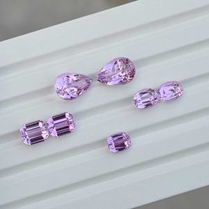 AAAA+ Natural Kunzite Mix Shape Gemstones <b>Sets</b> Direct Factory Supply Faceted Kunzite Carats Size Cutting Irregular Suppliers - Product Image 3