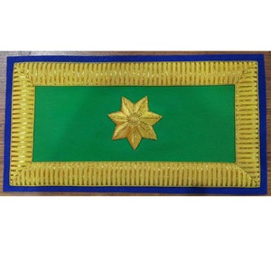 Insignia táctica personalizada de tela de fieltro, bordada a mano con hilo dorado, insignia de tamaño de bolsillo para blazer, para uniforme. - Product Image 1