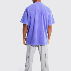 T-shirts personnalisés pour hommes, style streetwear hip-hop, surdimensionnés, écologiques – Épais, 100 % polyester, respirant, séchage rapide, épaules tombantes, grandes tailles - Product Image 2