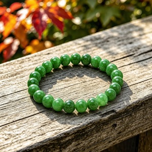 Natural Green Jade <b>Bracelet</b> 8mm Gemstone Beaded Stretch <b>Bracelet</b> Handmade Elastic Crystal <b>Healing</b> <b>Bracelet</b> Wholesale - Product Image 2