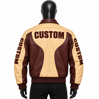 Blouson chauffant personnalisé pour homme en cuir de vachette bicolore, écologique, avec fermeture éclair sur le devant, col rabattable, style moto, pour l'hiver