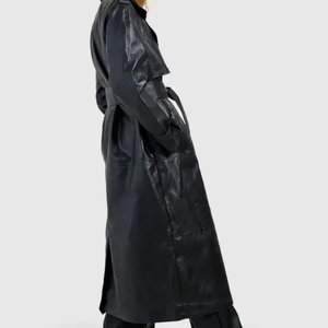 Wholesale 2026 Winter New Belt style Fashion Extended Korean Long leather women's formal Women's Coat - Product Image 5