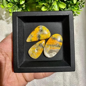 พลอยแจสเปอร์สีเหลืองมัสตาร์ดธรรมชาติ รูปทรงคาโบชอง ลายพิเศษ สำหรับการทำสมาธิ การบำบัดด้วยเรกิ การแสดงออกของพลังงาน โยคะ - Product Image 2