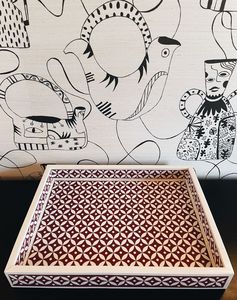 Modern Unique Handmade Bone Inlay Serving <b>Tray</b> Latest Design Home Decoration Tableware Direct from India - Product Image 1