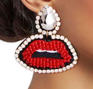 Boucles d'oreilles royales indiennes, art mural, boucles d'oreilles multi-perles personnalisées, bijoux de fête pour femmes, au meilleur prix, boucles d'oreilles à perles - Product Image 3