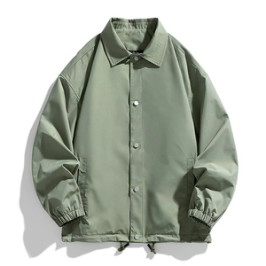 Top Quality Streetwear Men's Clothing Hip Hop Plus Size Buttons Closure Coaching Jacket Lightweight Breathable <b>Coaches</b> Jackets - Product Image 6