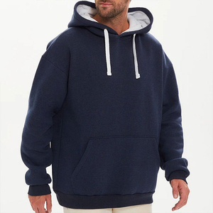 Sudaderas con capucha lisas de algodón para hombre al por mayor, sudaderas extragrandes estilo urbano, sudaderas informales deportivas para gimnasio para hombre - Product Image 5