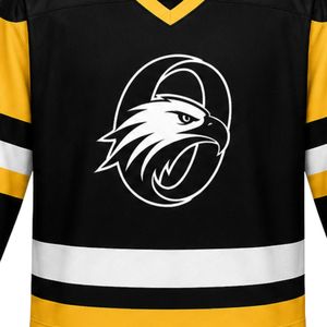 Conjunto de Hockey sobre Hielo Negro y Amarillo, Jersey y Pantalones Cortos Sublimados, Uniforme Deportivo para Equipo, Ropa de Entrenamiento de Manga Larga - Product Image 6