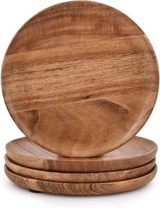 Posavasos Redondos de Madera, Duraderos, Clásicos, Hechos a Mano, para Tazas de Café y Té - Product Image 4