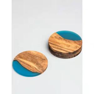 Juego de posavasos de resina de madera de estilo superior, posavasos de epoxi, tapetes y almohadillas de resina para comedor, a un precio de fábrica muy bajo - Product Image 1