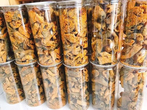 หนังปลาทอดกรอบคุณภาพสูง ขนมขบเคี้ยวทะเล แซลมอนทอด ไข่เค็ม 100% เวียดนาม ยี่ห้อ EXPAD - Product Image 3