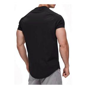 T-shirt de sport décontracté en jersey 100 % coton respirant à col rond et manches courtes, grande taille, écologique, avec impression de logo personnalisé, vente en gros - Product Image 3