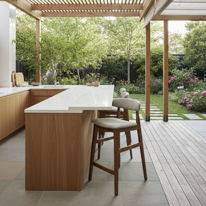 เก้าอี้บาร์ดีไซน์อินดัสเทรียลไม้วอลนัทคุณภาพเยี่ยม ราคาสุดคุ้ม ทนทาน เป็นมิตรกับสิ่งแวดล้อม พร้อมเบาะนั่งหุ้มผ้า - Product Image 5