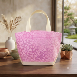 Custom Spunbond Bag for special occasions Eco-Friendly Reusable Goodie Bag with <b>Leaf</b> Embossed Pattern - Product Image 1