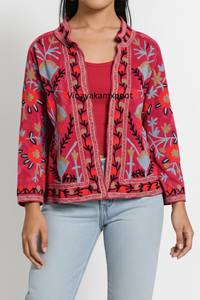 Veste élégante en velours matelassé et tricoté respirant pour femmes, style bohème, design artisanal polyvalent, chic décontracté sans effort - Product Image 3