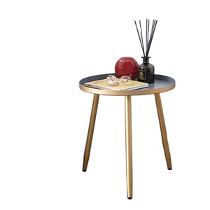 Meubles de Table d'appoint pour décoration de la maison, couleur dorée, Design moderne, meubles ronds d'intérieur, Table basse pour le thé, Tables d'appoint en métal - Product Image 1