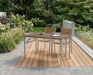 Lumetal <b>Foldable</b> Dining <b>Table</b> Home Office Wood Metal Vietnam Modern Particle Board Dining Room Furniture - Product Image 1