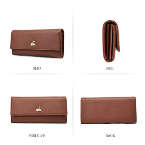 Portefeuille homme en cuir véritable, fin, avec fermeture éclair, porte-cartes, style vintage, logo personnalisé, vente en gros - Product Image 4