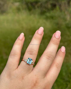 IGI/GIA Lab Grown Vintage 14K oro amarillo boda/anillo de compromiso Diamante de corte esmeralda Unisex perfecto aniversario y regalo de fiesta - Product Image 1