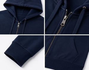 Fashionable mens hooded zipper top made with premium soft fabric for warmth comfort and flexible all day movement support - Product Image 6