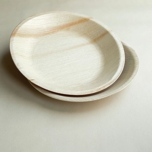 Assiettes Rondes en Feuille de Palmier de 8 Pouces pour Restaurants Haut de Gamme, Traiteur Naturel et Dîners de Mariage – Compatibles Micro-ondes – Nouveauté 2026 - Product Image 1