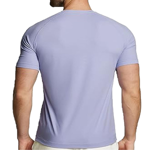 Camisetas personalizadas con logotipo para hombre, para uso casual, al por mayor, precio económico, último estilo, corte regular, color sólido. - Product Image 4
